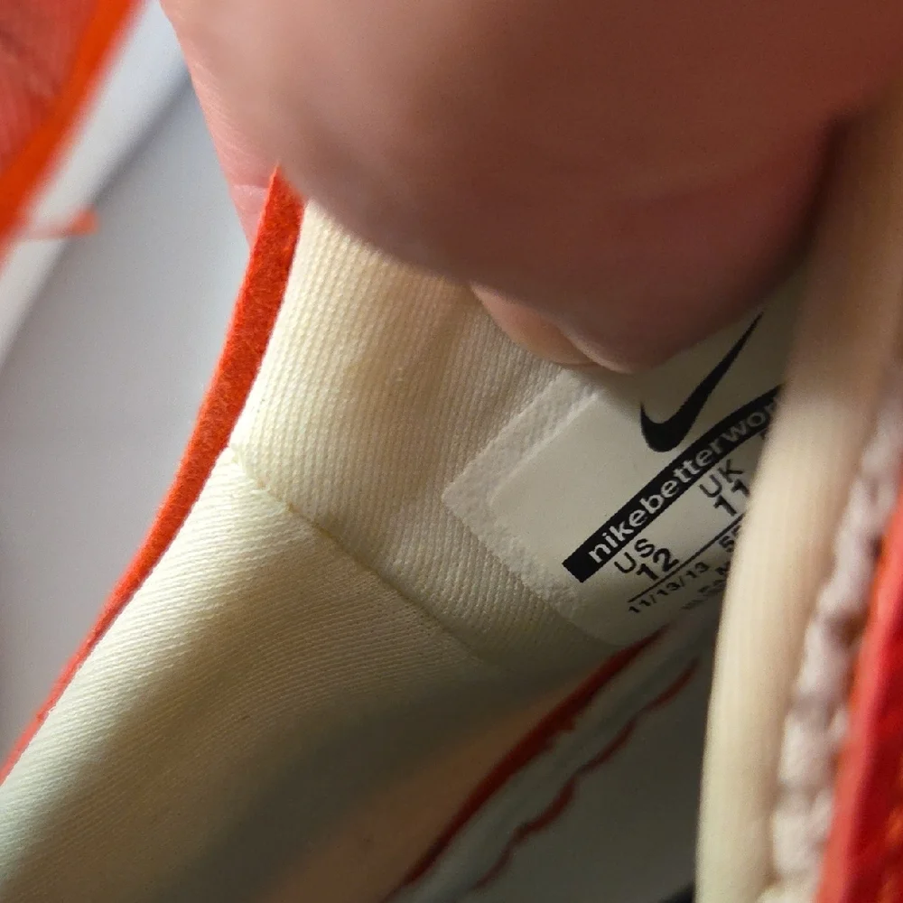 Nike Red‎ Athletic Sneakers with White Swoosh and Blue Heel